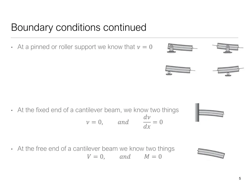 boundary conditions continued