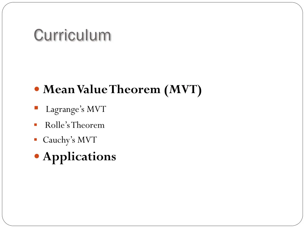 curriculum