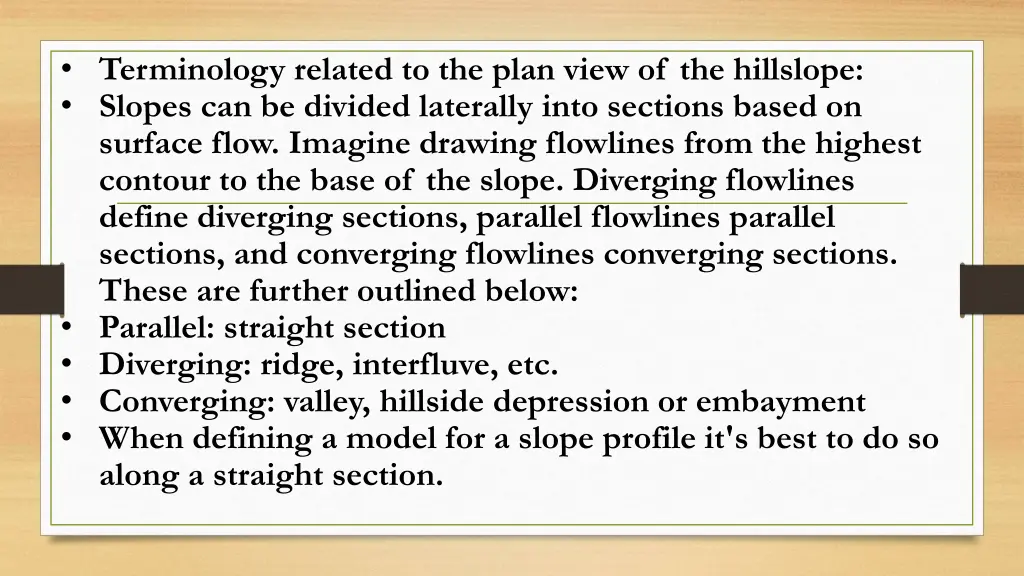 terminology related to the plan view