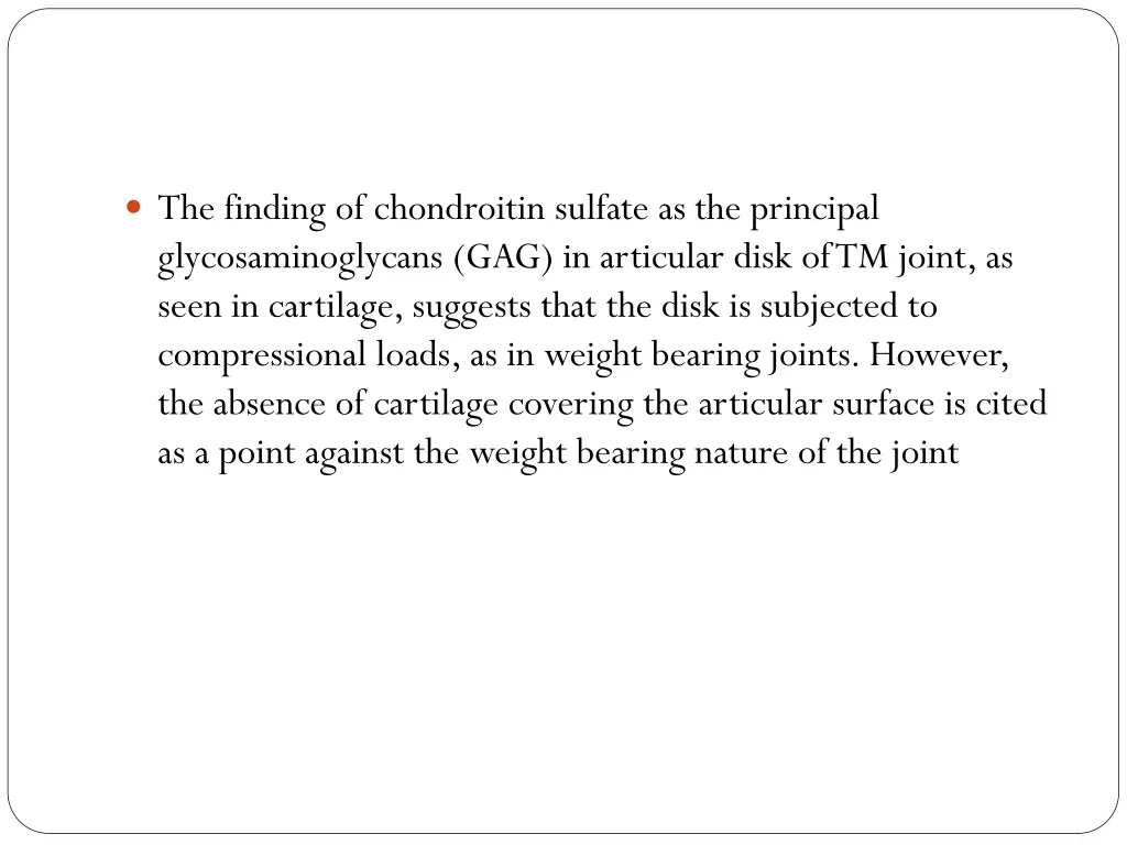 the finding of chondroitin sulfate