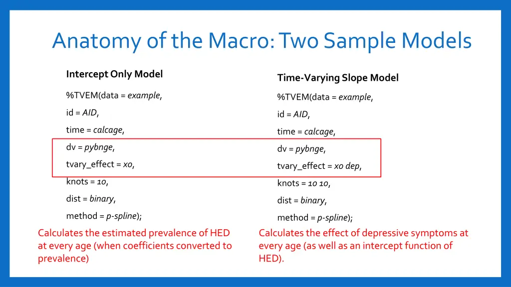 anatomy of the macro two sample models