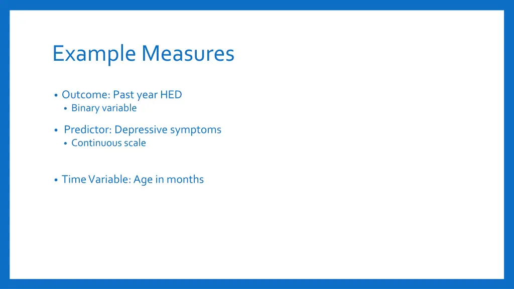 example measures