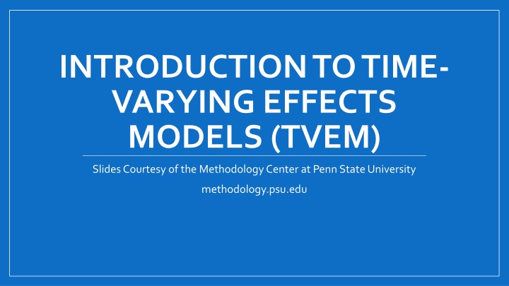 introduction to time varying effects models tvem