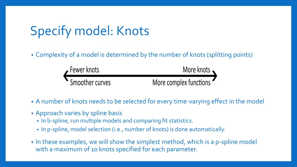 specify model knots