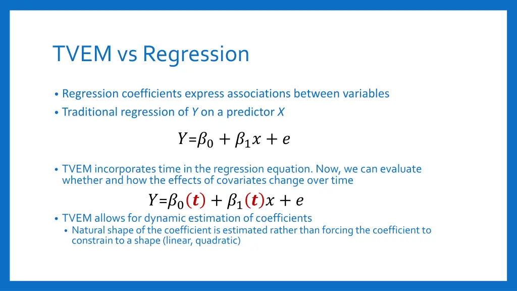 tvem vs regression