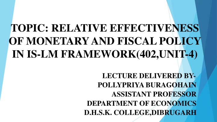 topic relative effectiveness of monetary