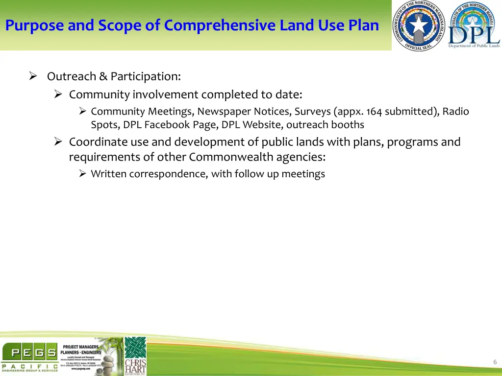 purpose and scope of comprehensive land use plan