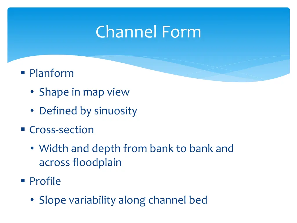 channel form