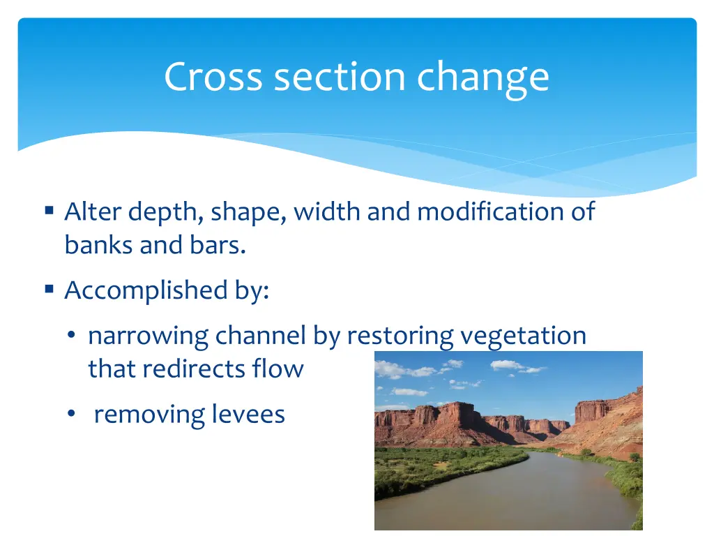 cross section change