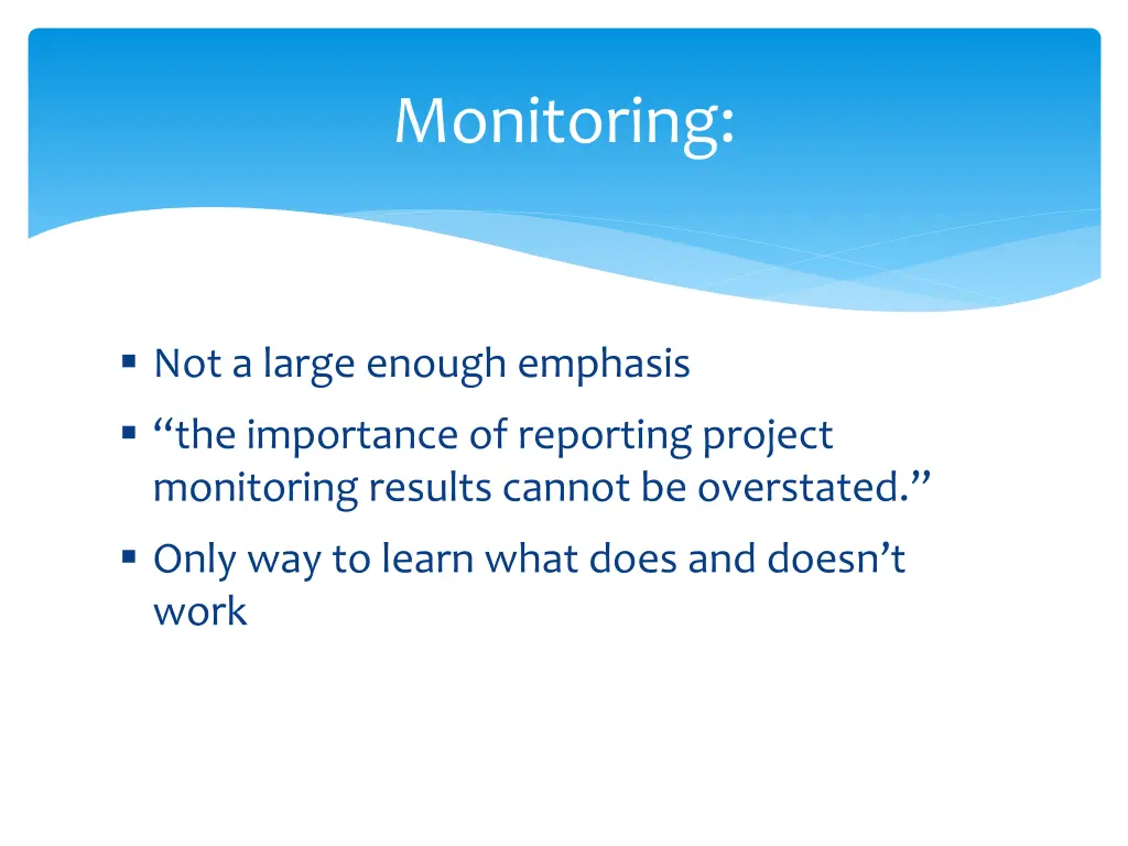 monitoring