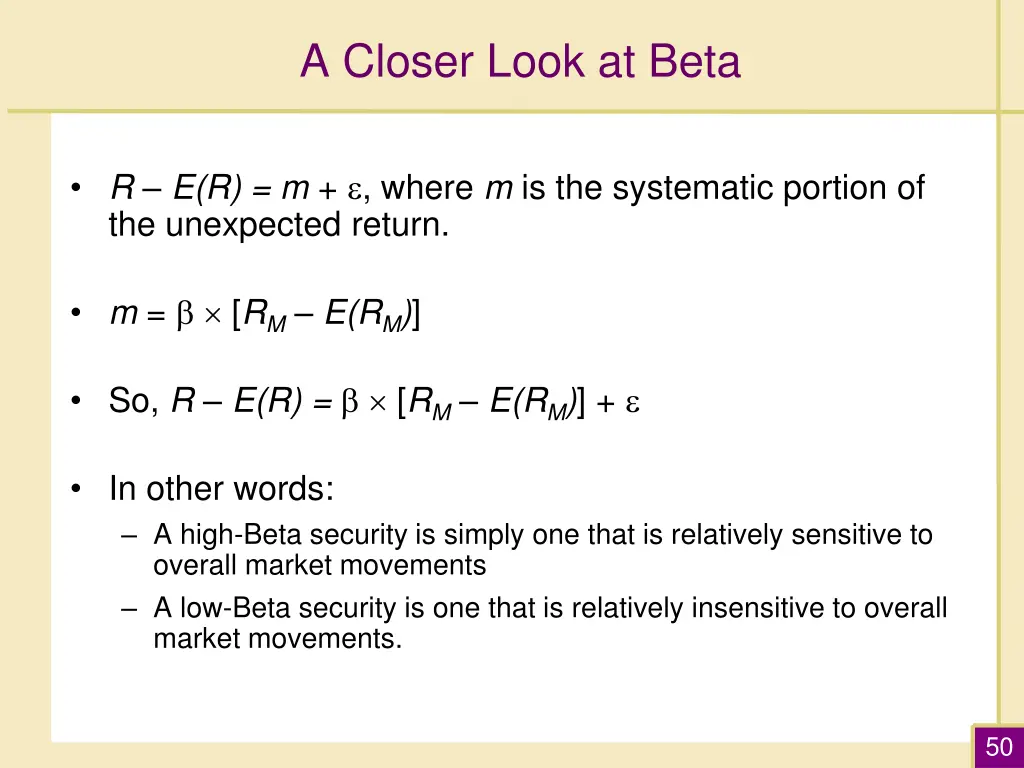 a closer look at beta