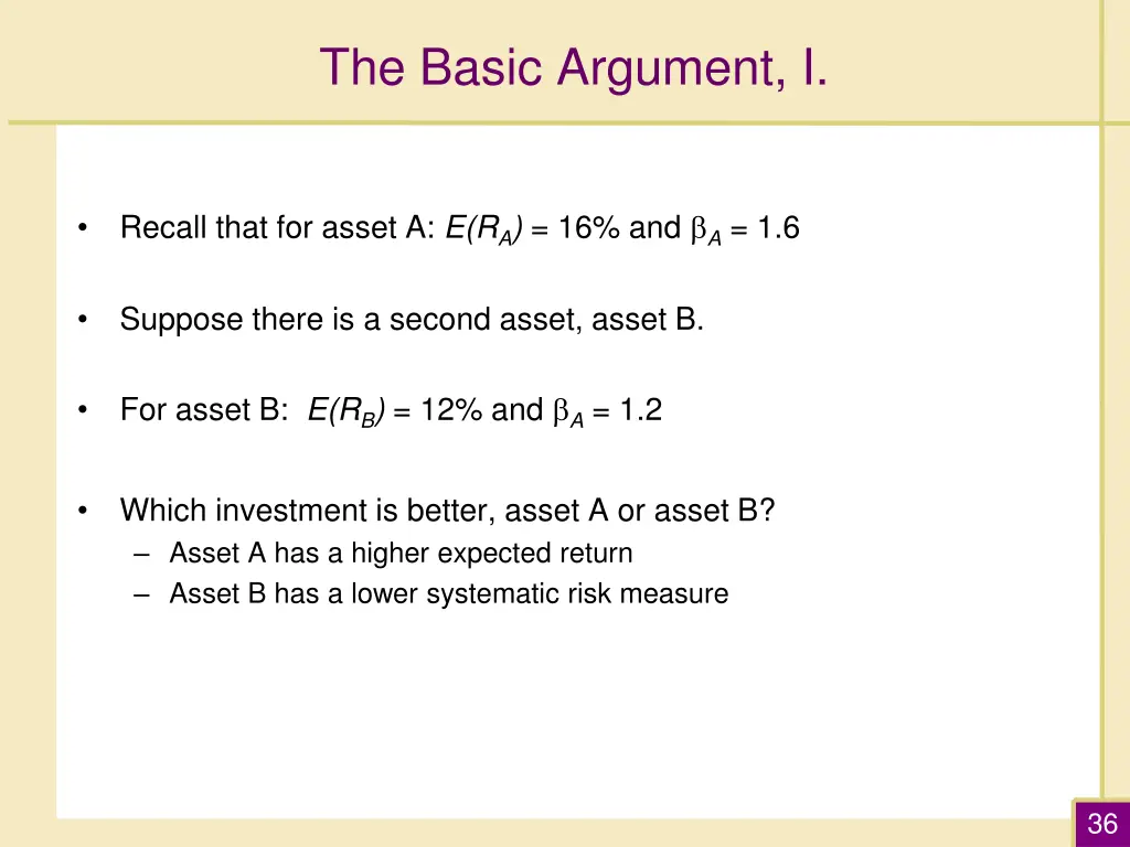 the basic argument i