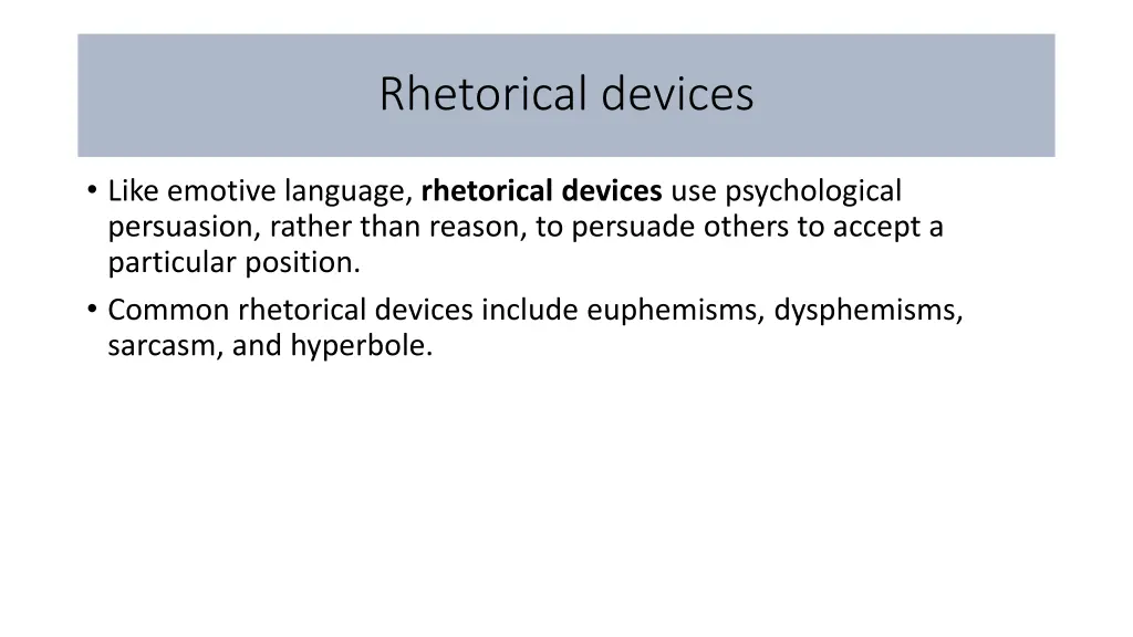 rhetorical devices