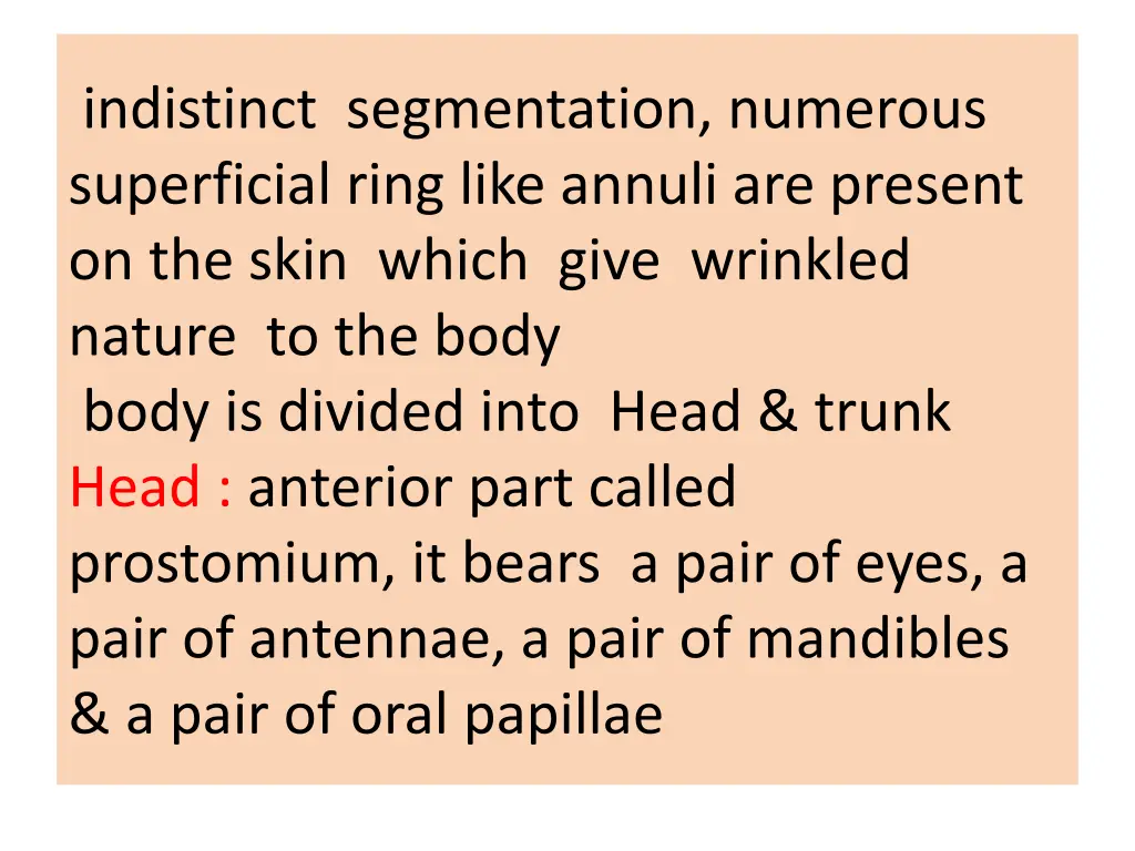 indistinct segmentation numerous superficial ring