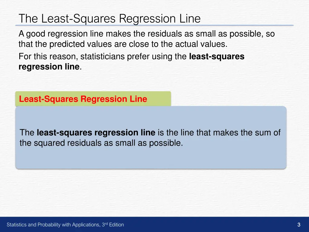 the least squares regression line a good