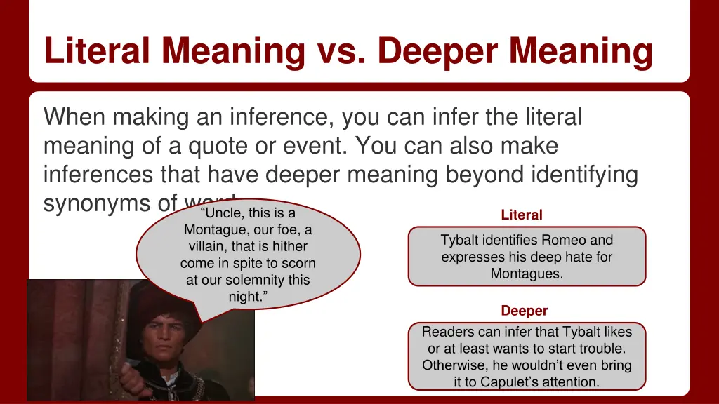 literal meaning vs deeper meaning