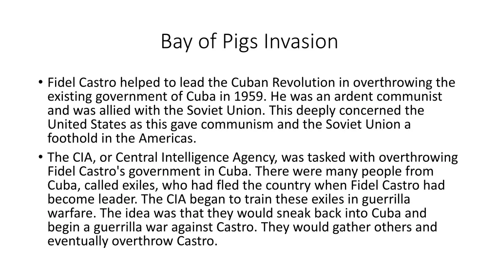 bay of pigs invasion