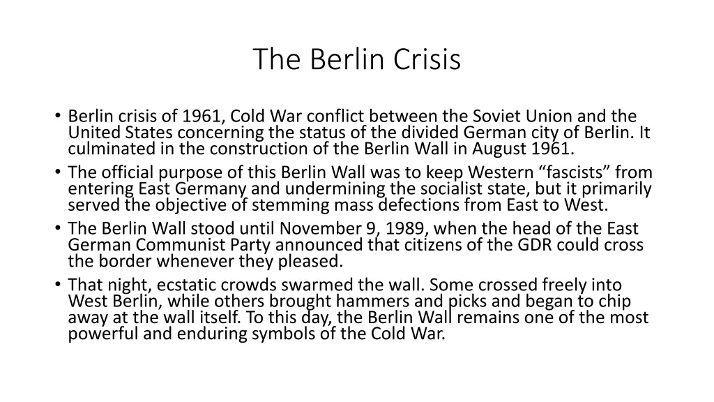 the berlin crisis