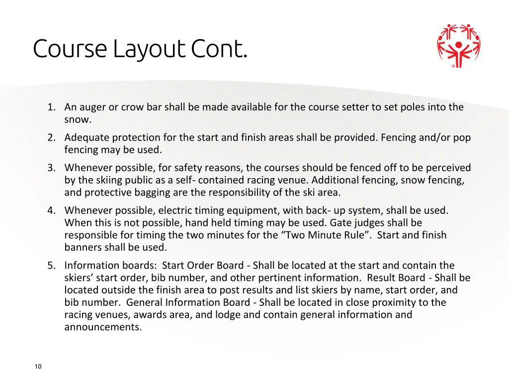 course layout cont 1