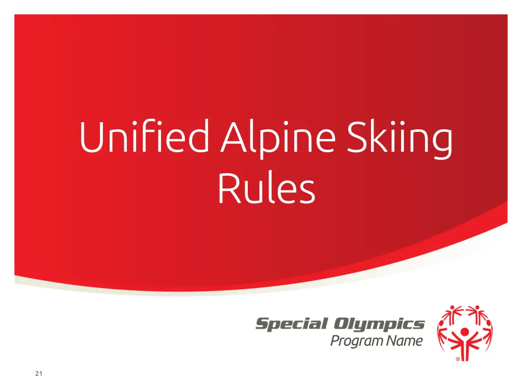 unified alpine skiing rules