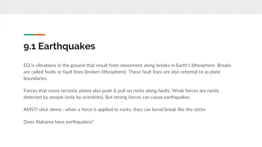 9 1 earthquakes