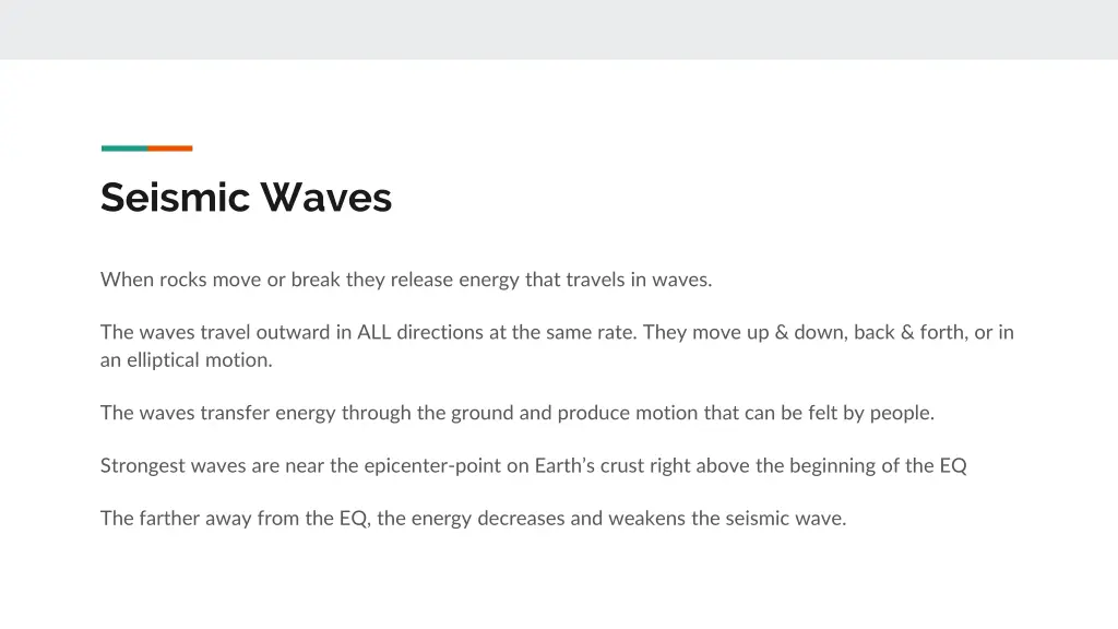 seismic waves