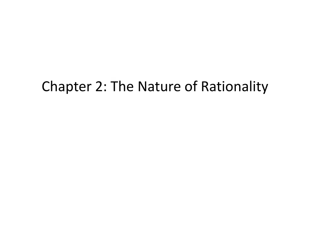 chapter 2 the nature of rationality