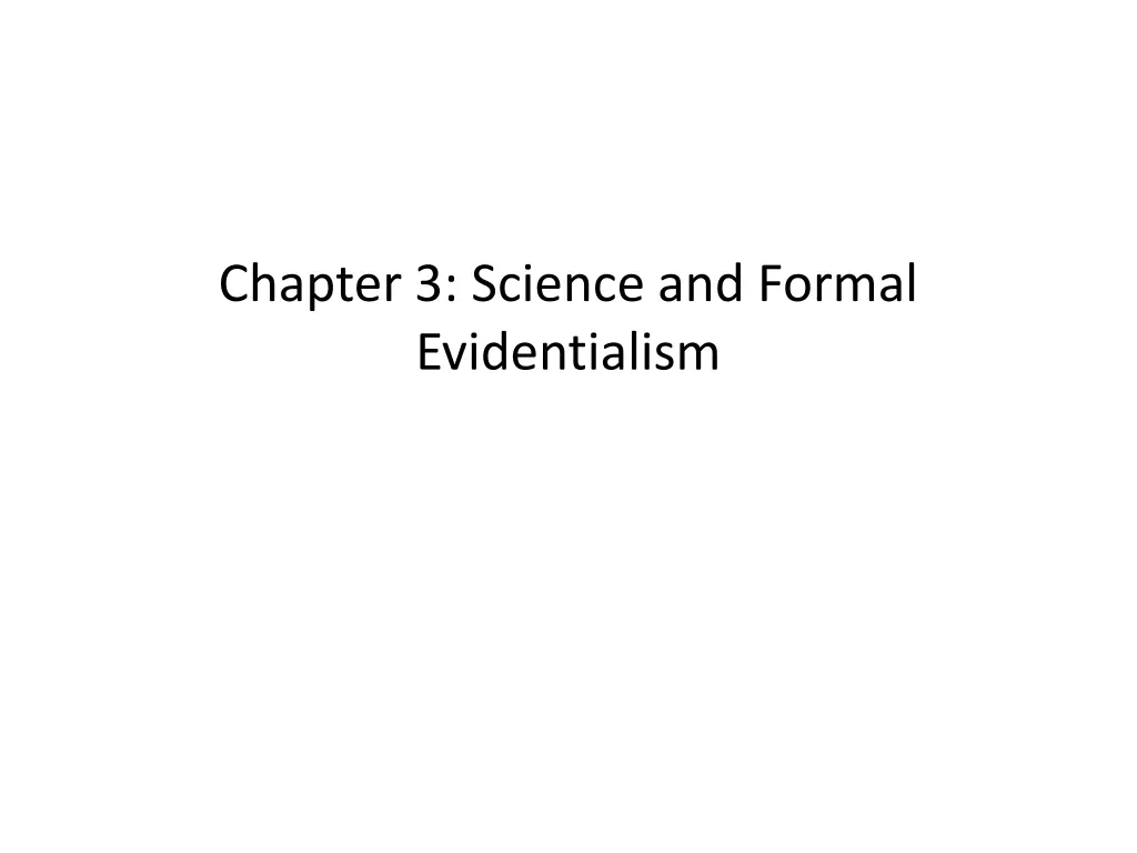 chapter 3 science and formal evidentialism