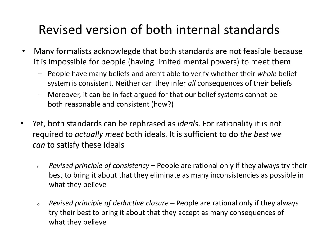 revised version of both internal standards