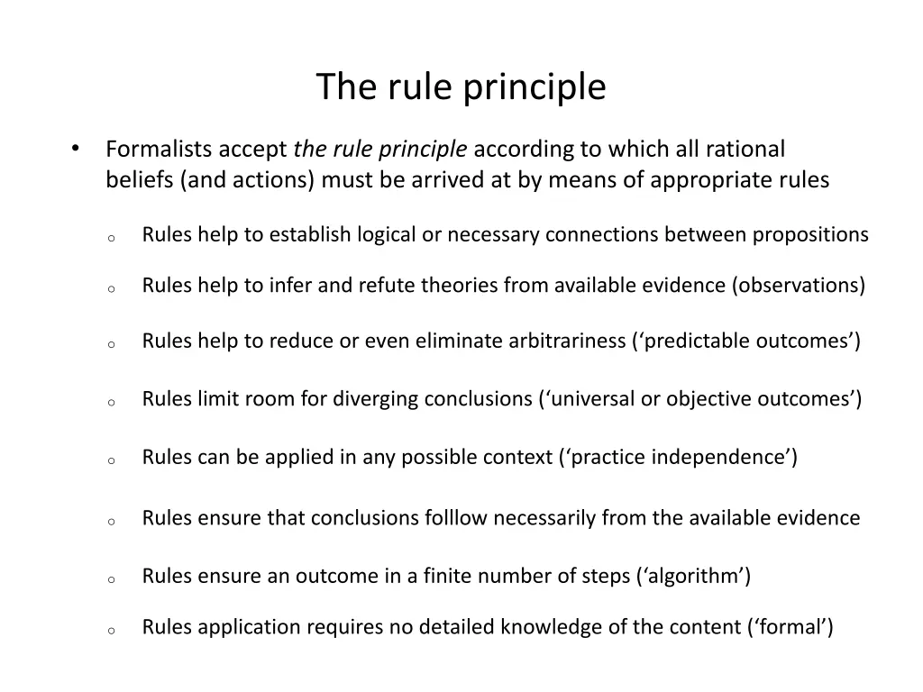 the rule principle