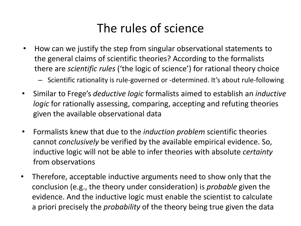 the rules of science