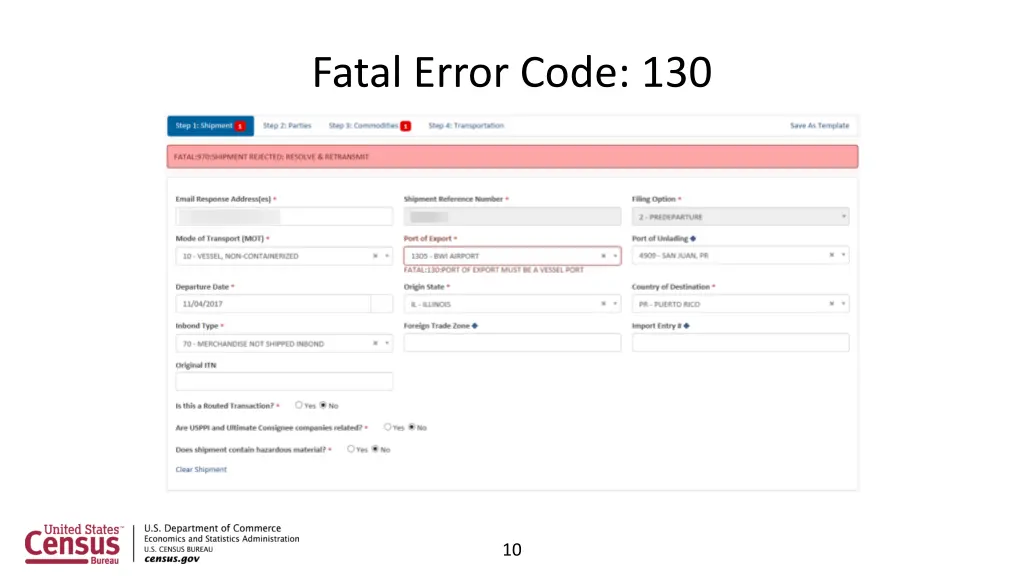 fatal error code 130