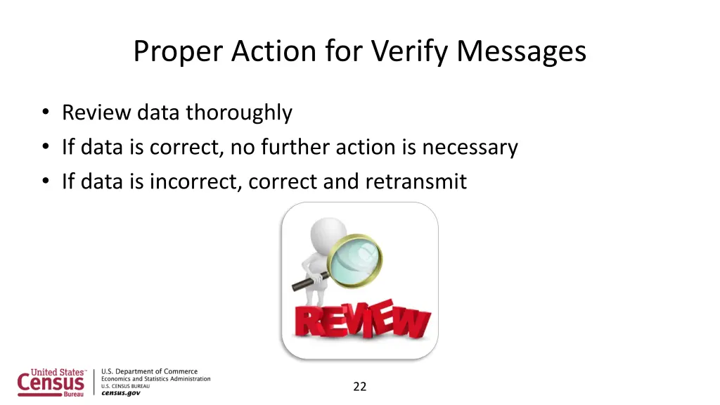 proper action for verify messages