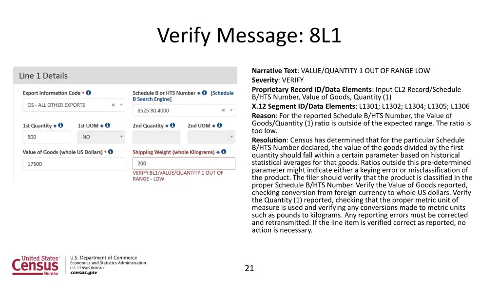 verify message 8l1