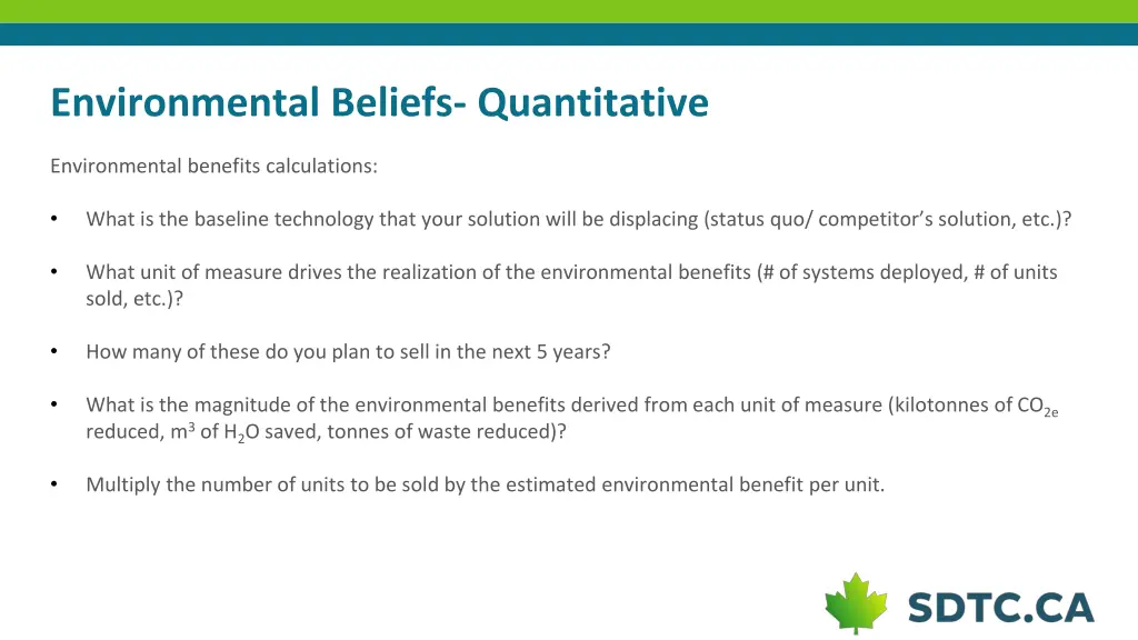 environmental beliefs quantitative