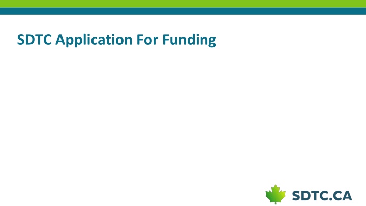 sdtc application for funding