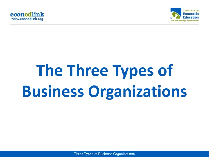 the three types of business organizations