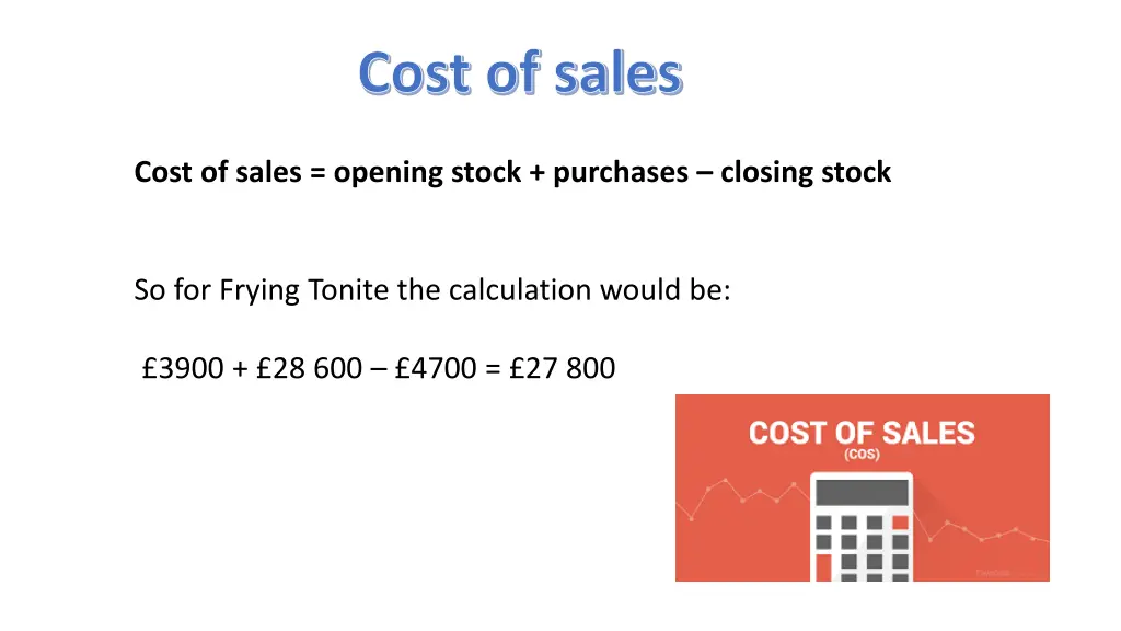 cost of sales 1