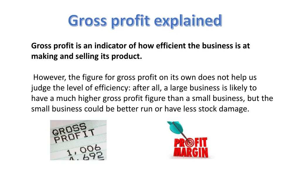 gross profit explained