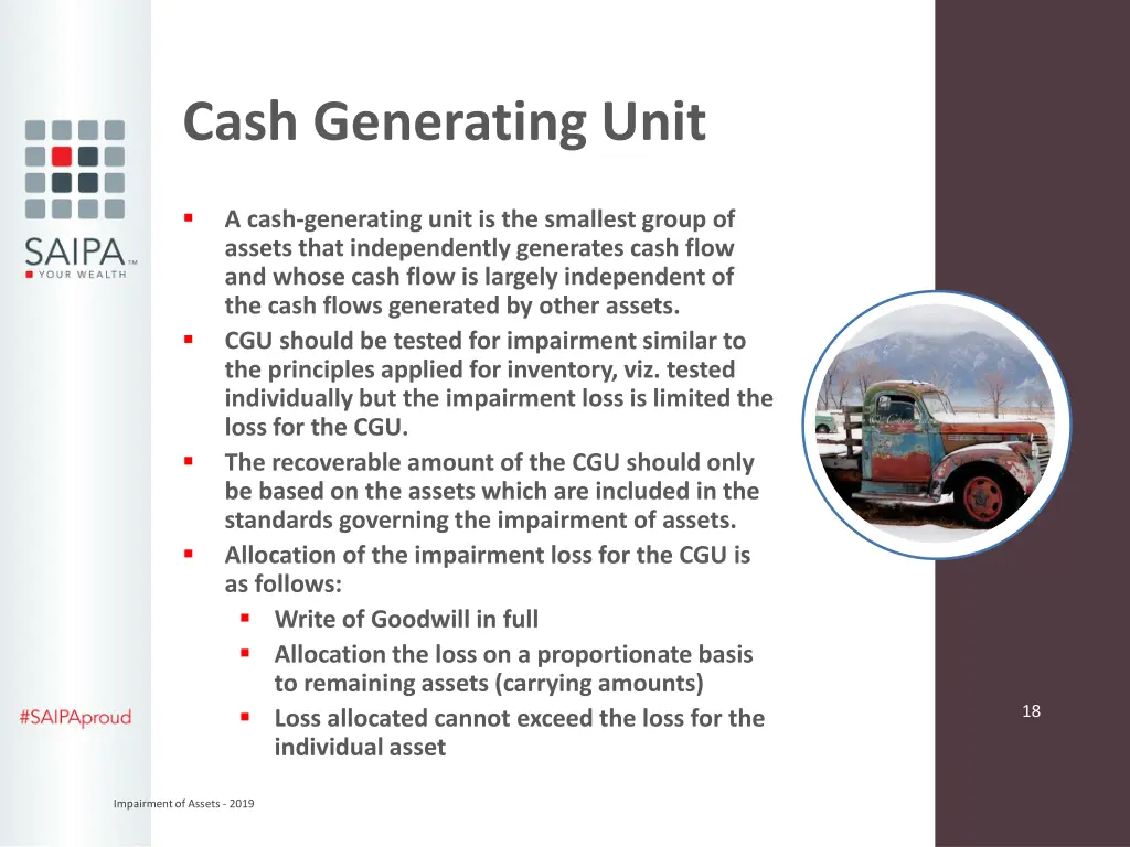 cash generating unit