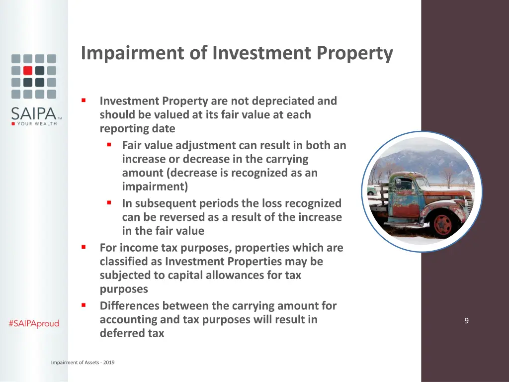 impairment of investment property