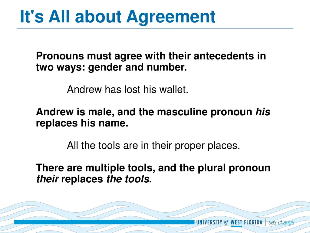 it s all about agreement