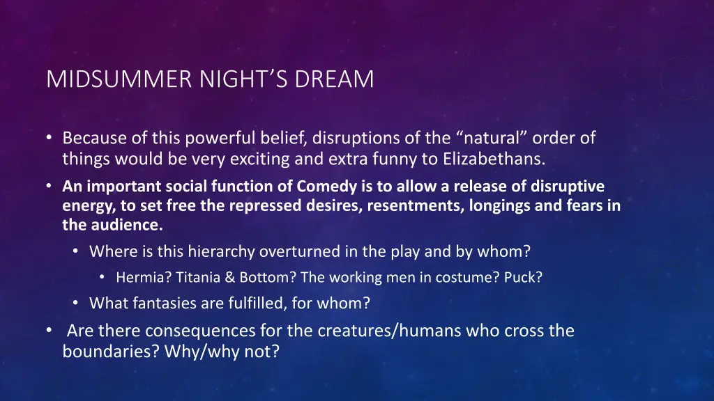 midsummer night s dream