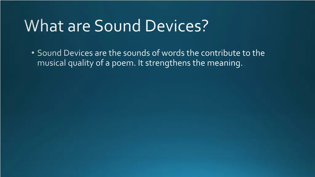 what are sound devices