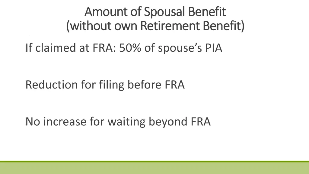 amount of spousal benefit amount of spousal