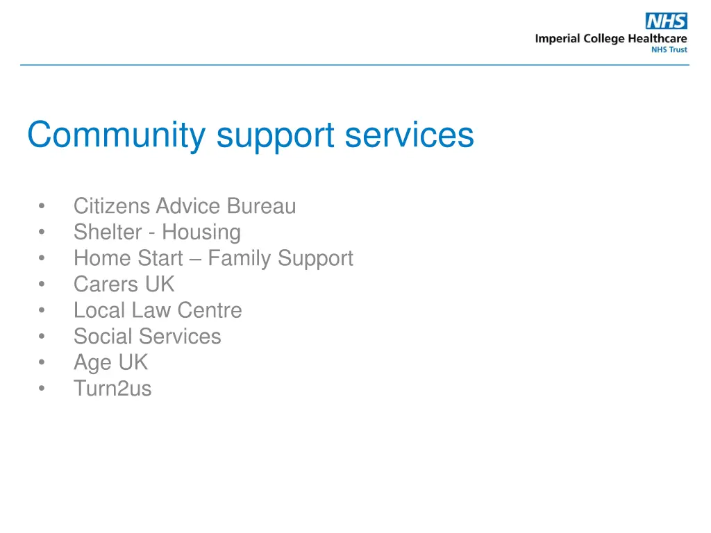 community support services