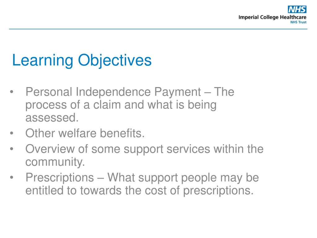 learning objectives