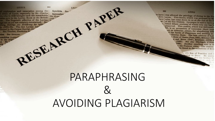 paraphrasing avoiding plagiarism