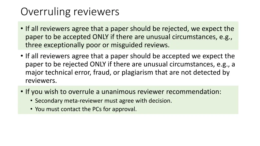 overruling reviewers