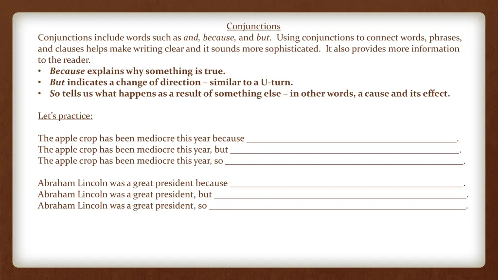 conjunctions